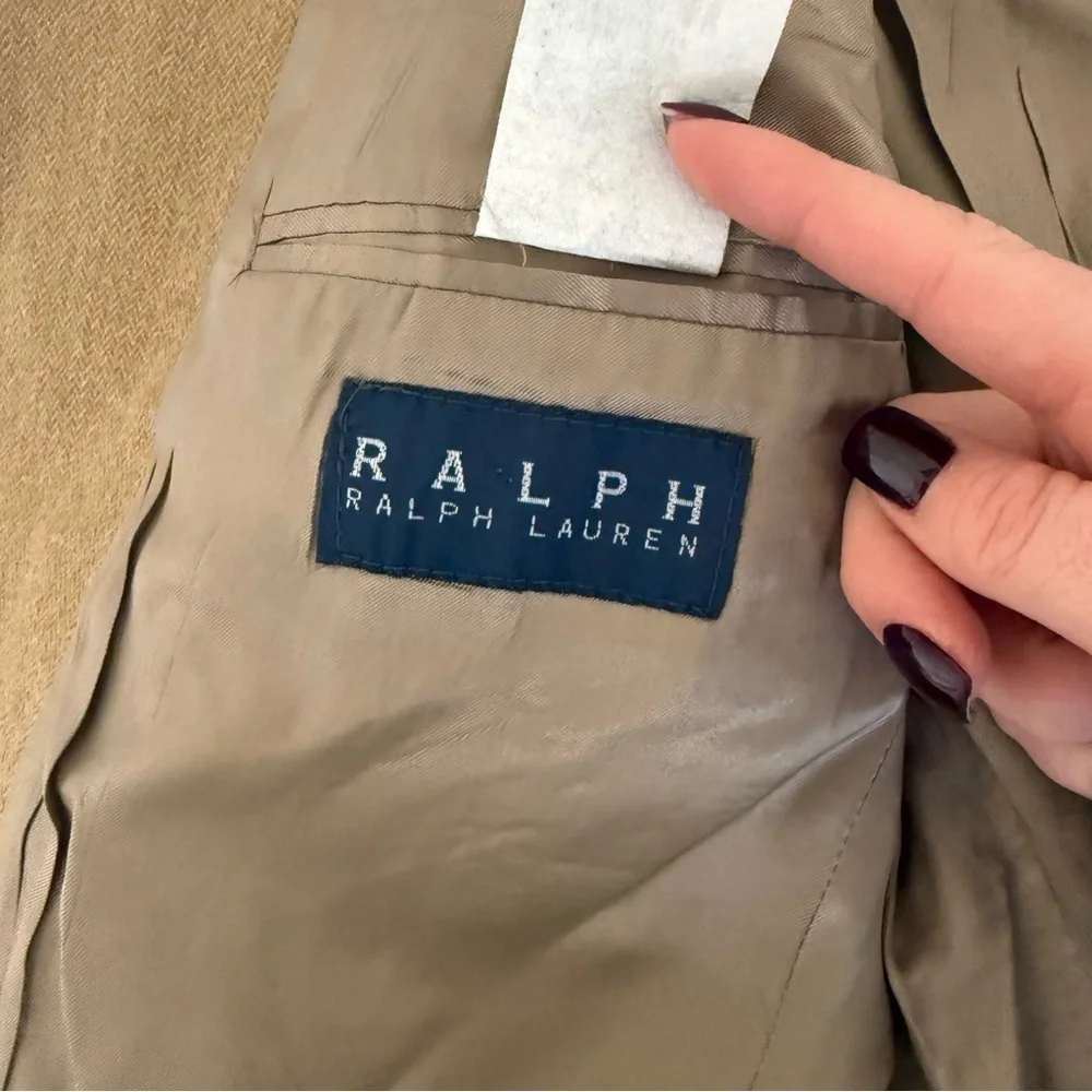 Vintage Polo Ralph Lauren Blazer Mens 44L Wool Camel color
